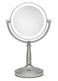 Zadro Cordless Dual-Sided LED Lighted Vanity Mirror, Satin Nickel