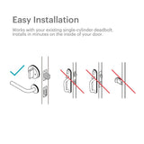 August Smart Lock Pro + Connect, 3rd gen technology - Silver, works with Alexa