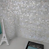 Art3d Mother of Pearl Oyster White Mini Square 12