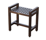 DecoTeak Contemporary Teak Shower Stool 20