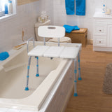 Aquasense Adjustable Bath and Shower Transfer Bench with Reversible Backrest