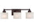 Minka Lavery Wall Light Fixtures 6733-167, 1730 Series Reversible Glass Bath Vanity Lighting, 3 Light, 300 Watts, Bronze