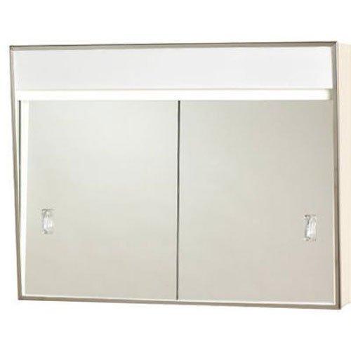 701L Series Sliding Medicine Cabinet, 2 Light With Courtesy Outlet, 24