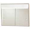 701L Series Sliding Medicine Cabinet, 2 Light With Courtesy Outlet, 24