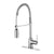 Enzo Rodi Modern Design Commercial Style Single Handle Pull Down Kithen Sink Faucets, for 1-3 Holes Installation, Made by Low-lead Solid Brass, Stainless Steel, ERF7357391AP-10