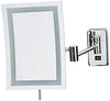 Jerdon JRT710CLD Wall Mount Rectangular Direct Wire Makeup Mirror, Chrome Finish, 6.5