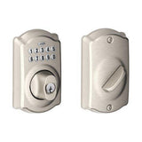 Schlage BE365VCAM619 BE365V CAM 619 Camelot Keypad Deadbolt, 1 Pack, Satin Nickel