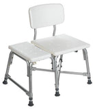 Medline Bariatric Heavy Duty Medical Transfer Bench, with Adjustable Height and 6 Heavy Duty Supporting Legs for Extra Stability