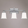 Quoizel NL8603C Nicholas 3-Light Bath Light, Polished Chrome