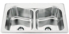 KOHLER K-3369-1-NA Staccato Double-Basin Self-Rimming Kitchen Sink, Stainless Steel