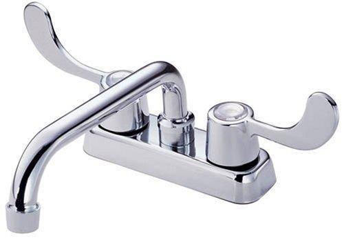 Danze D100353 Melrose Two Handle Laundry Faucet with Wristblade Handles and Hose Thread Spout, Chrome