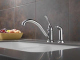 Delta 175-DST Classic Single Handle Kitchen Faucet with Spray, Chrome
