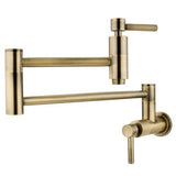 Kingston Brass KS8103DL Concord Pot Filler, Vintage Brass, 13