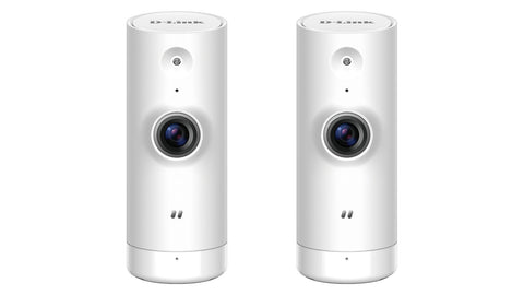 D-Link HD Mini Indoor WiFi Security Camera 2-Pack, Cloud Recording, Motion Detection & Night Vision, DCS-8000LH/2PK, Works with Alexa and Google Assistant