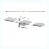 Letsun LED Vanity Light 3 Lights Bathroom Light LED Wall Light, Chrome, Frosted Acrylic, 360 Degrees Rotation, Cool White, 9W, 500LM ¡­