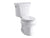 KOHLER K-3987-0 Wellworth Two-Piece Round-Front Dual-Flush Toilet with Class Five Flush System and Left-Hand Trip Lever, White