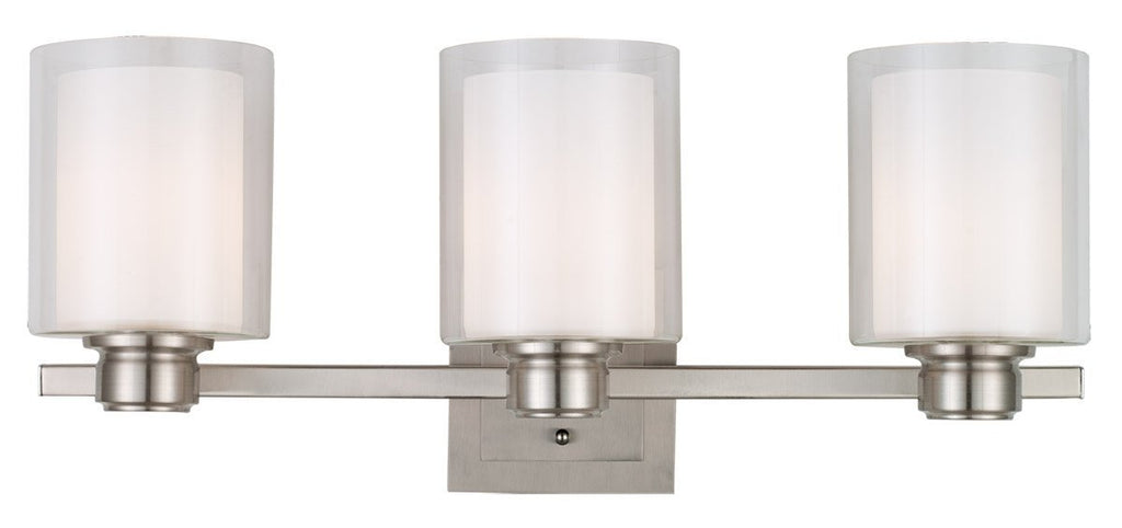 Design House 556159 Oslo 3 Light Vanity Light, Satin Nickel