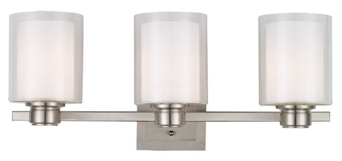 Design House 556159 Oslo 3 Light Vanity Light, Satin Nickel