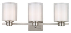 Design House 556159 Oslo 3 Light Vanity Light, Satin Nickel