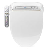 BioBidet Prestige BB-800 Elongated White Bidet Toilet Seat, Adjustable Warm Water, Self Cleaning, Side Panel, Posterior Feminine and Vortex Wash, Electric Bidet, 3 in 1 Nozzle, Power Save Mode