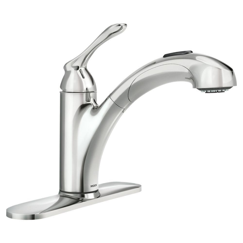 Moen 87017 One-Handle Pullout Kitchen Faucet, Chrome