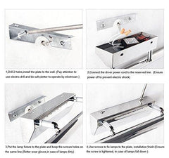 comeonlight 12W Bathroom Vanity Light, LED Crystal Make Up Mirror Light, 4-lights Daylight White 1200 Lumen Bathroom Bedroom lighting