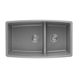 Blanco 441309 Performa 1.75 Medium Bowl Sink, Metallic Gray