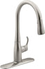 KOHLER 597-VS Simplice Kitchen Faucet, One Size, Vibrant Stainless