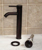 ELIMAX'S Bathroom Ceramic Porcelain Vessel Sink Rectangle CV7050E3 Oil Rubbed Bronze Faucet Pop Up drain