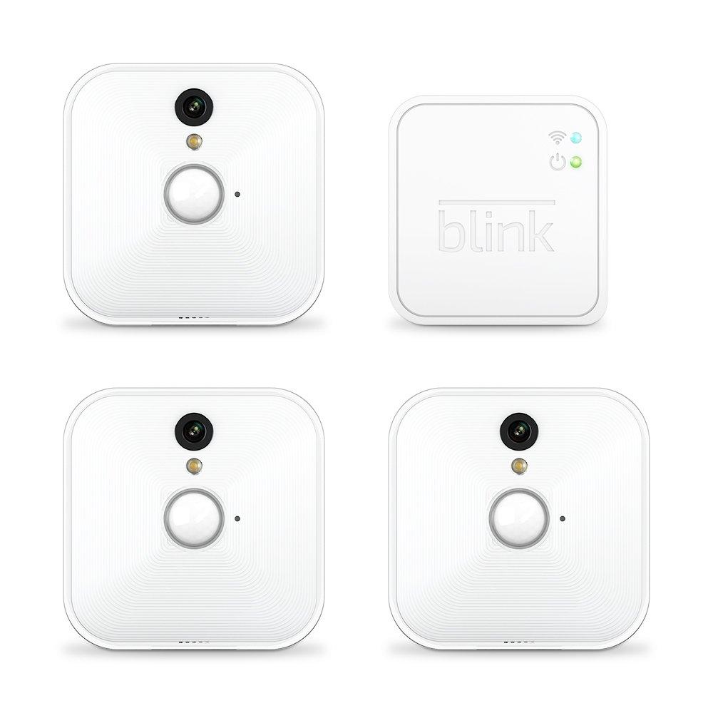 Blink Indoor Home Security Camera System with Motion Detection, HD Video, 2-Year Battery Life and Cloud Storage Included - 3 Camera Kit