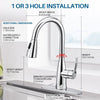 BOHARERS Kitchen Faucet with Sprayer - Single Handle pull down Sprayer Stainless Steel Spot Resist, Polished Chrome