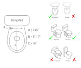 Alpha ONE Bidet Seat - Elongated - Non-Electric - Natural Water Spray - Ultra Low Profile - Powerful Spray - 1 Lever Controls Front and Rear Cleansing - Brass Valve and Fittings - Sturdy Sittable Lid