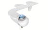 Bio Bidet SlimGlow Simple Bidet Toilet Attachment in White with Dual Nozzle, Fresh Water Spray, Non Electric, Easy to Install, Brass Inlet and Internal Valve