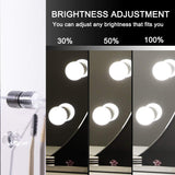 Chende Hollywood Makeup Vanity Mirror with Light Tabletops Lighted Mirror with Dimmer, LED Illuminated Cosmetic Mirror with LED Dimmable Bulbs, Lighting Mirror (Frameless, Round)