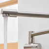 Aquafaucet Wall Mounted Pot Filler Kitchen Faucet With Double Joint Swing Arm Brushed Nickel