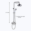 Senlesen Brushed Nickel Bathroom 8-Inch Rainfall Shower Head Faucet Wall Mounted Dual Handles with Handheld Sprayer Stainless Steel