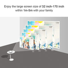 DR. J Professional HI-04 1080P Supported 4Inch Mini Projector with 170