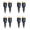 50ft (15.2M) High Speed HDMI Cable Male to Male with Ethernet Black (50 Feet/15.2 Meters) Supports 4K 30Hz, 3D, 1080p and Audio Return CNE68016 (4 Pack)