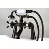 Kingston Brass KS268ORB Victorian 7-Inch Deck Mount Tub and Shower Faucet, Oil Rubbed Bronze