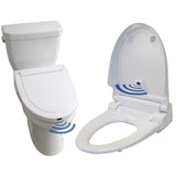 iTouchless Touch-Free Sensor Controlled Automatic Toilet Seat - Elongated Model, Off-White