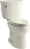 KOHLER K-3609-96 Cimarron Comfort Height Elongated 1.28 gpf Toilet with AquaPiston Technology, Less Seat, Biscuit