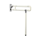 Medical Safety Toilet Grab Bar Handicap Bathroom Seat Support Foldable Skid Resistance Toilet Bathroom Bar Bathroom Hand Grips for Disability Aid and Elderly Assistance (White 75CM)