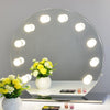 Chende Hollywood Makeup Vanity Mirror with Light Tabletops Lighted Mirror with Dimmer, LED Illuminated Cosmetic Mirror with LED Dimmable Bulbs, Lighting Mirror (Frameless, Round)