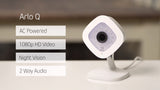 Arlo Q - Wired, 1080p HD Security Camera | Night vision, Indoor only, 2-Way Audio | Cloud Storage Included | Works with Alexa (VMC3040)