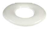 Big John 6-W Oversized Toilet Seat with Cover – For Round Or Elongated Toilet Bowls – Weight Capacity 800 Pounds – White