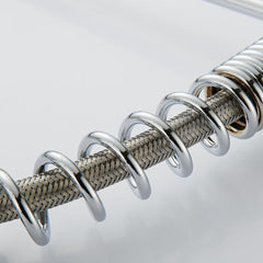 FLG Spring Single Handle Pull Down Kitchen Sink Faucet with Sprayer, Commercial Pre Rinse Faucet, Chrome