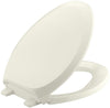 KOHLER K-4713-96 French Curve Quiet-Close with Grip-Tight Bumpers Elongated Toilet Seat, Biscuit