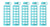 purifyou Premium Glass Water Bottle with Silicone Sleeve & Stainless Steel Lid Insert, 12/22 / 32 oz (5 Pack Aqua Blue, 32 oz)