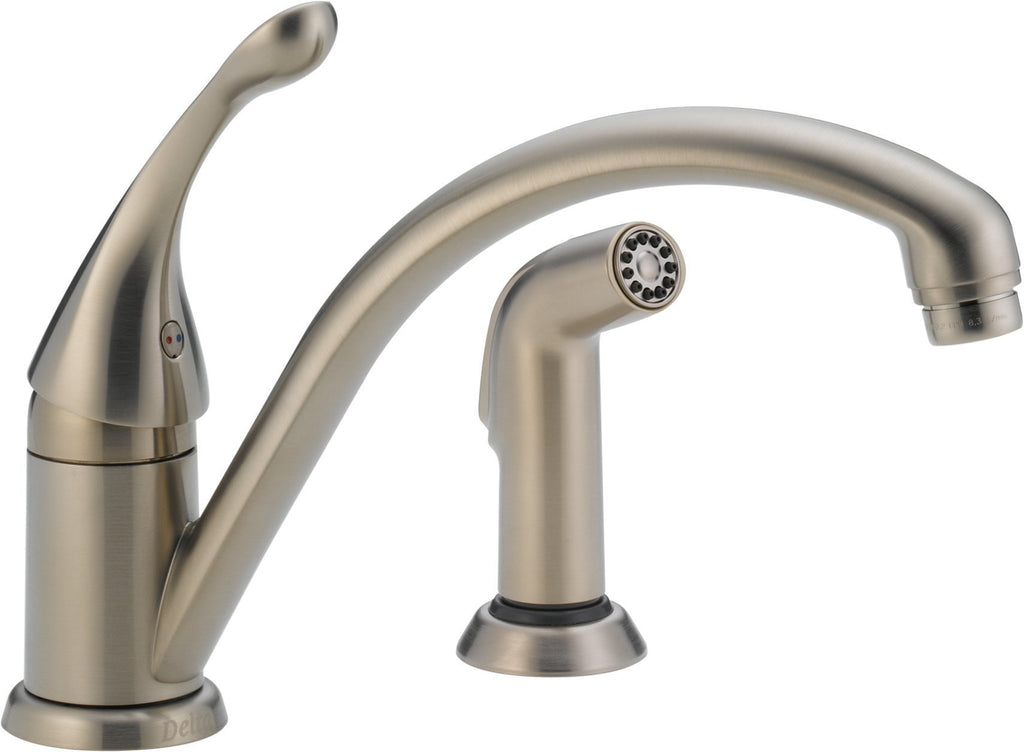 Delta 441-SS-DST Collins Single Handle Kitchen Faucet with Spray, Stainless