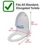 iTouchless Touch-Free Sensor Controlled Automatic Toilet Seat - Elongated Model, Off-White